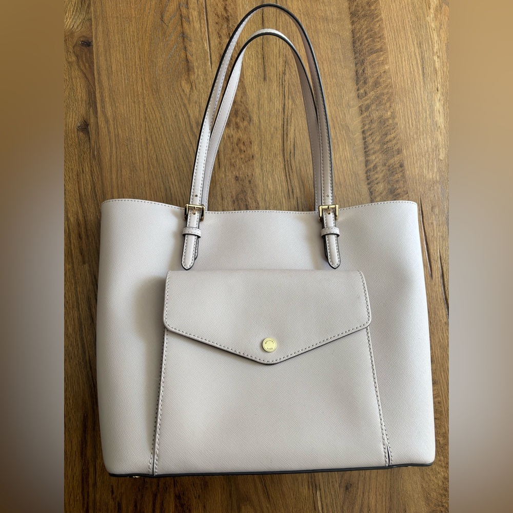 Michael Kors Jet Set Tote – Blush Pink Saffiano Leather, Gold Hardware